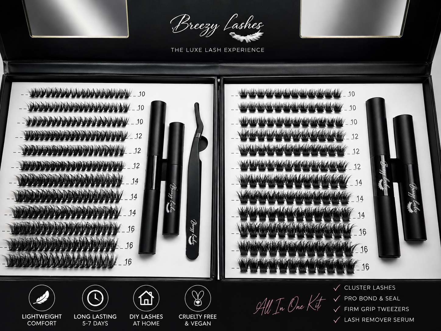 Breezy Lashes deluxe DIY cluster lash kit