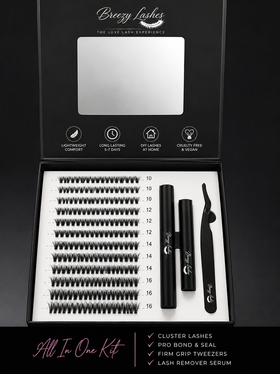 Breezy Lashes deluxe DIY cluster lash kit